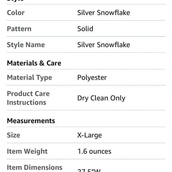 Snowflake Runner Silver 120 Inch Sheer Chiffon Gauze Runner, Winter Decoration - Picture 13 of 14